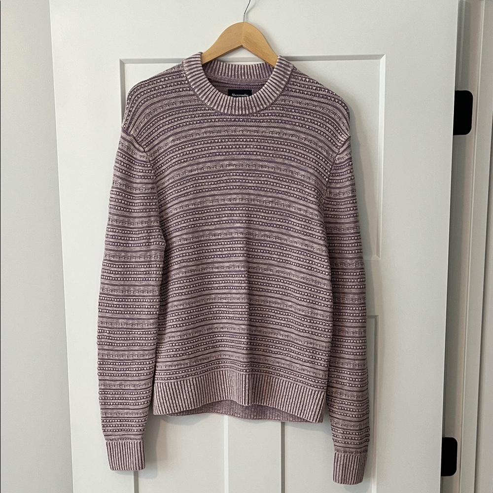 Abercrombie & Fitch Striped Sweater - Lavender